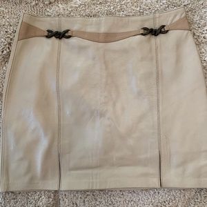 Genuine Leather Mini Skirt